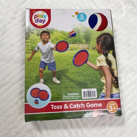 Play Day Toss & Catch Game Set Ball Velcro Catch throw n stick paddleball - Picture 5 of 5